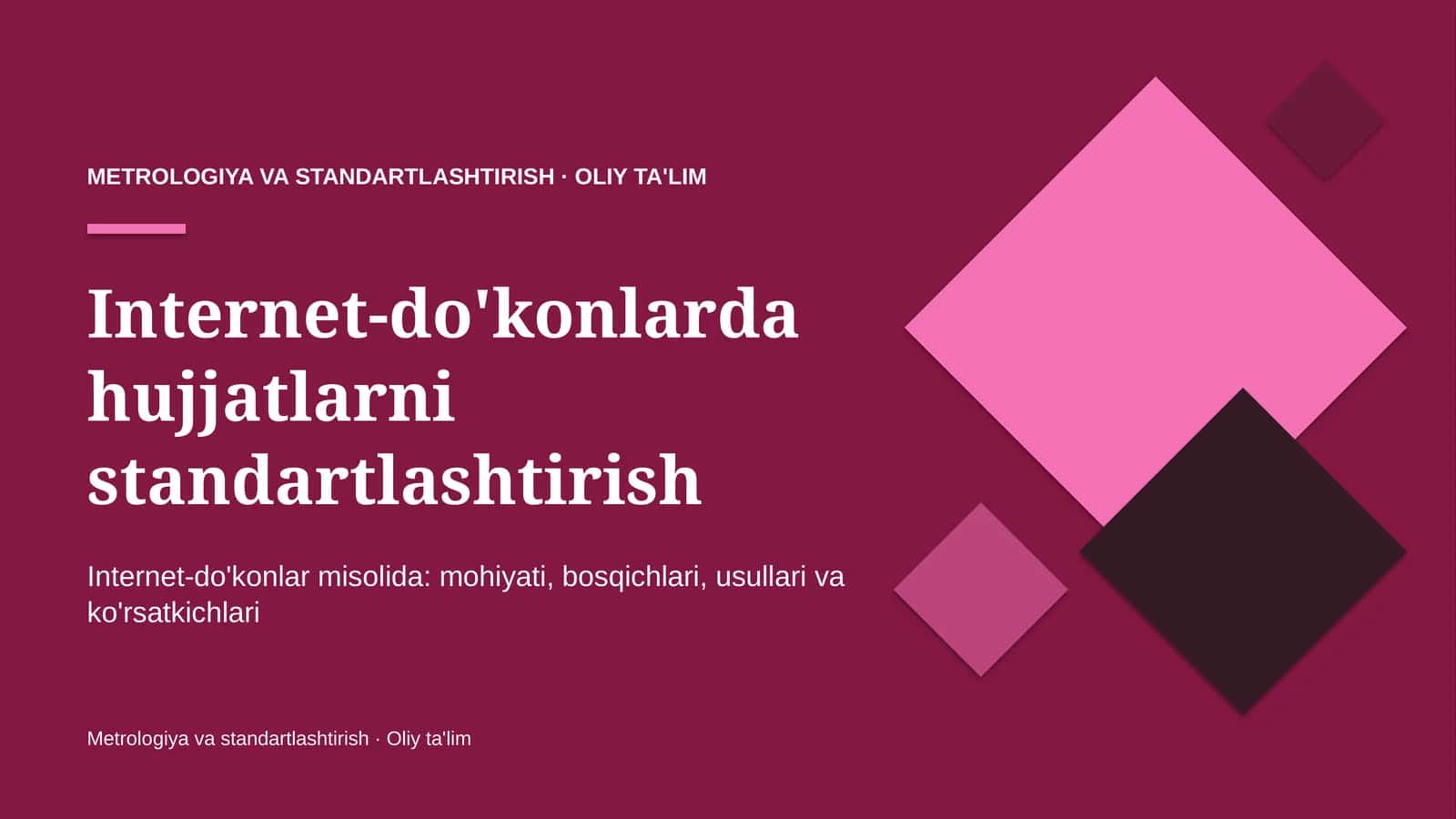 Internet-do'konlar misolida: mohiyati, bosqichlari, usullari va ko'rsatkichlari