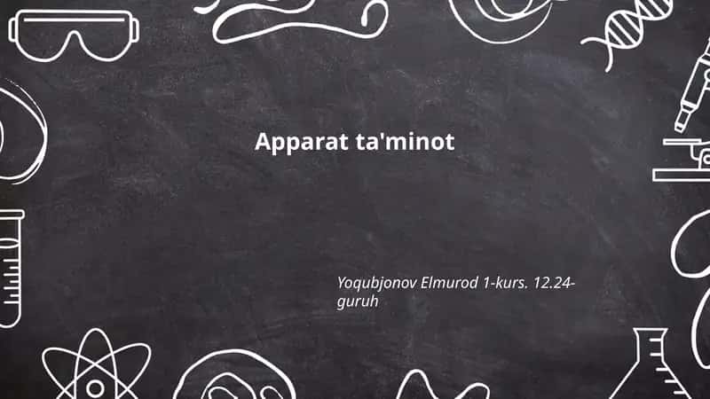 Apparat ta'minot