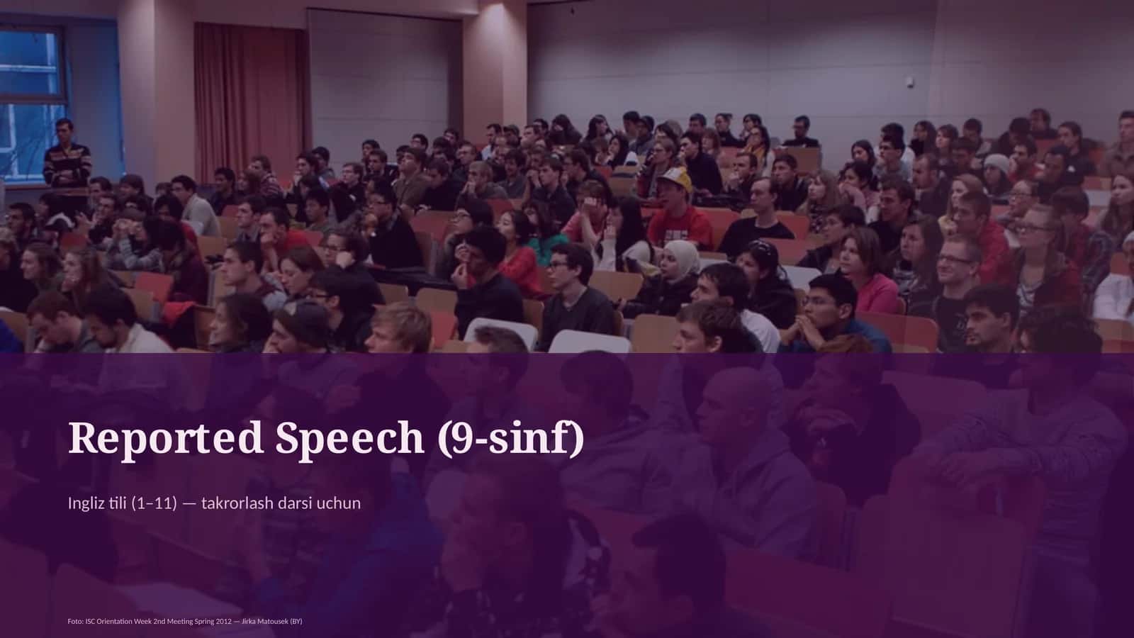 Reported Speech (9-sinf)