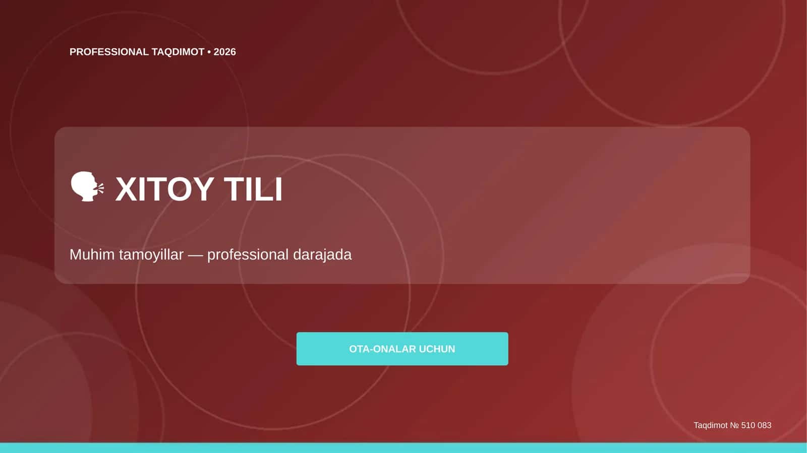 Xitoy tili: muhim tamoyillar (professional darajada) [ota-onalar uchun]