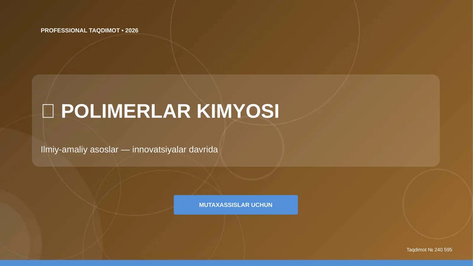 POLIMERLAR KIMYOSI