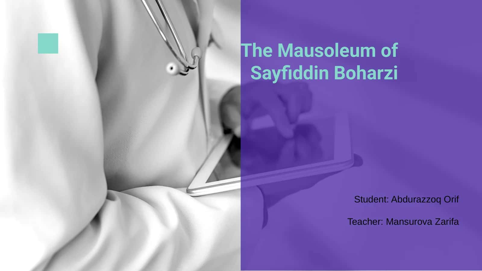 The Mausoleum of Sayfiddin Boharzi