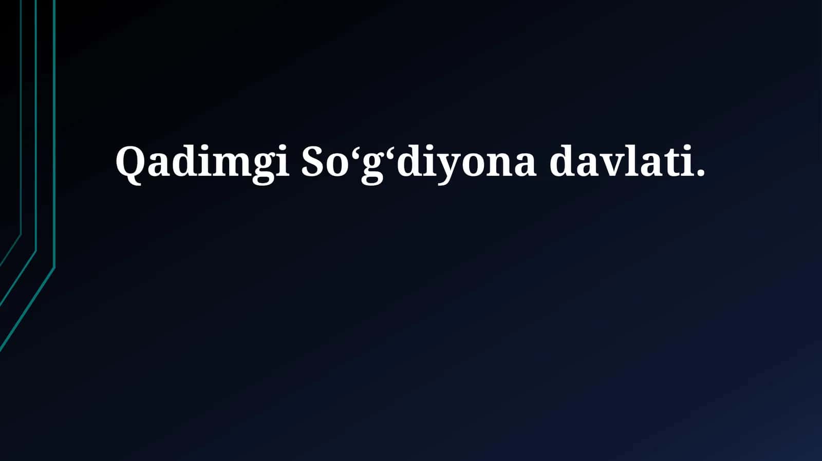 Qadimgi Soʻgʻdiyona davlati