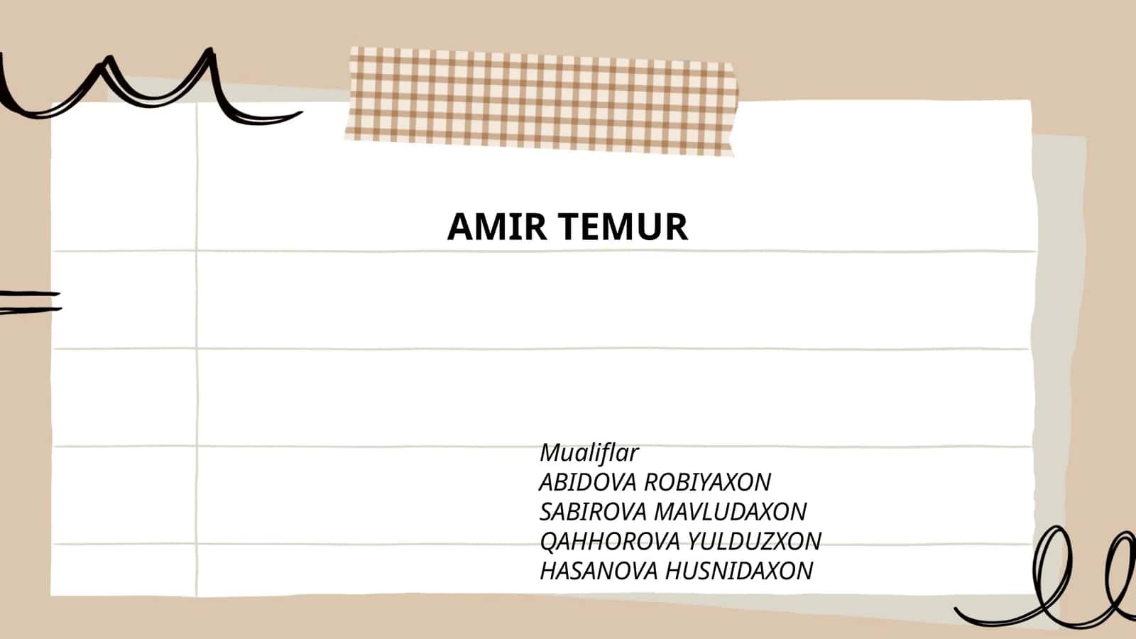 Amir Temurning hayoti va oilaviy kelib chiqishi