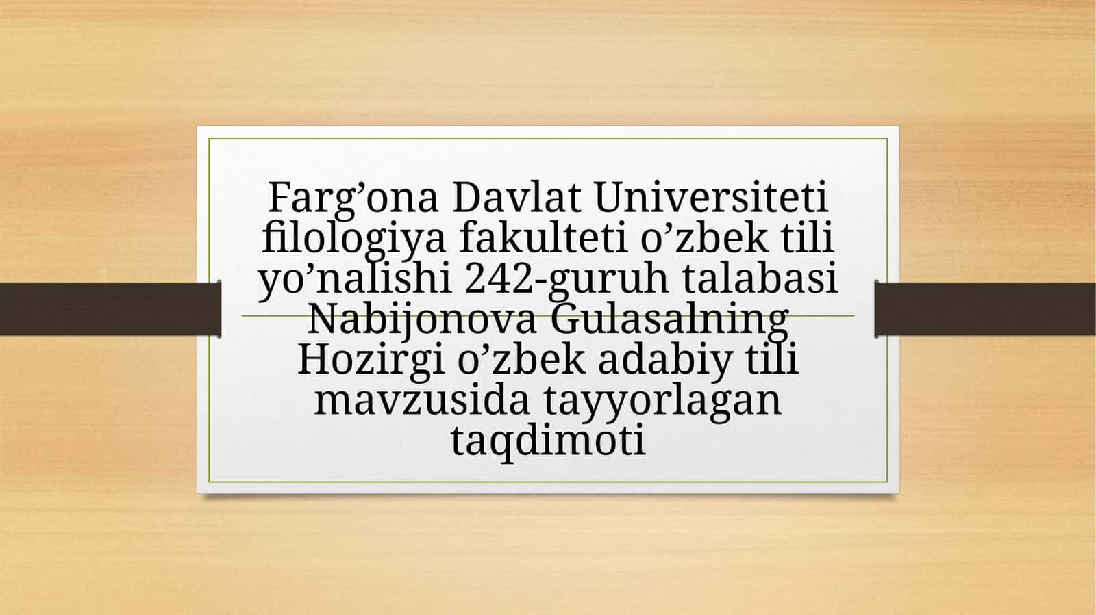 Mavzu: Morfemalarning shakl va ma'nosi bo'yicha qo'riq turlari