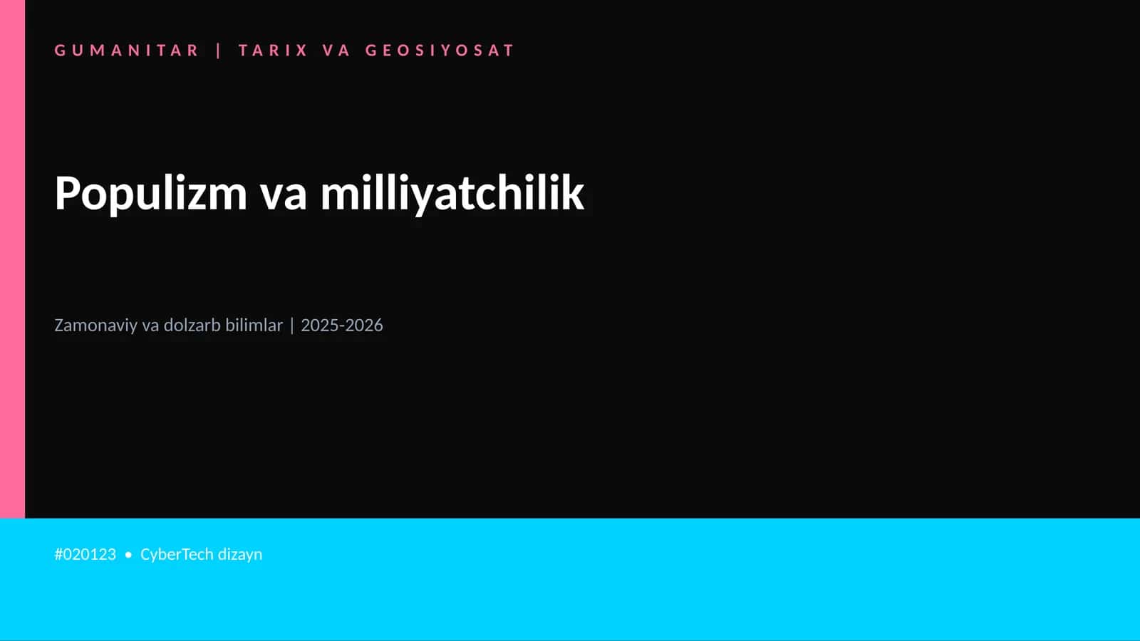 Populizm va milliyatchilik