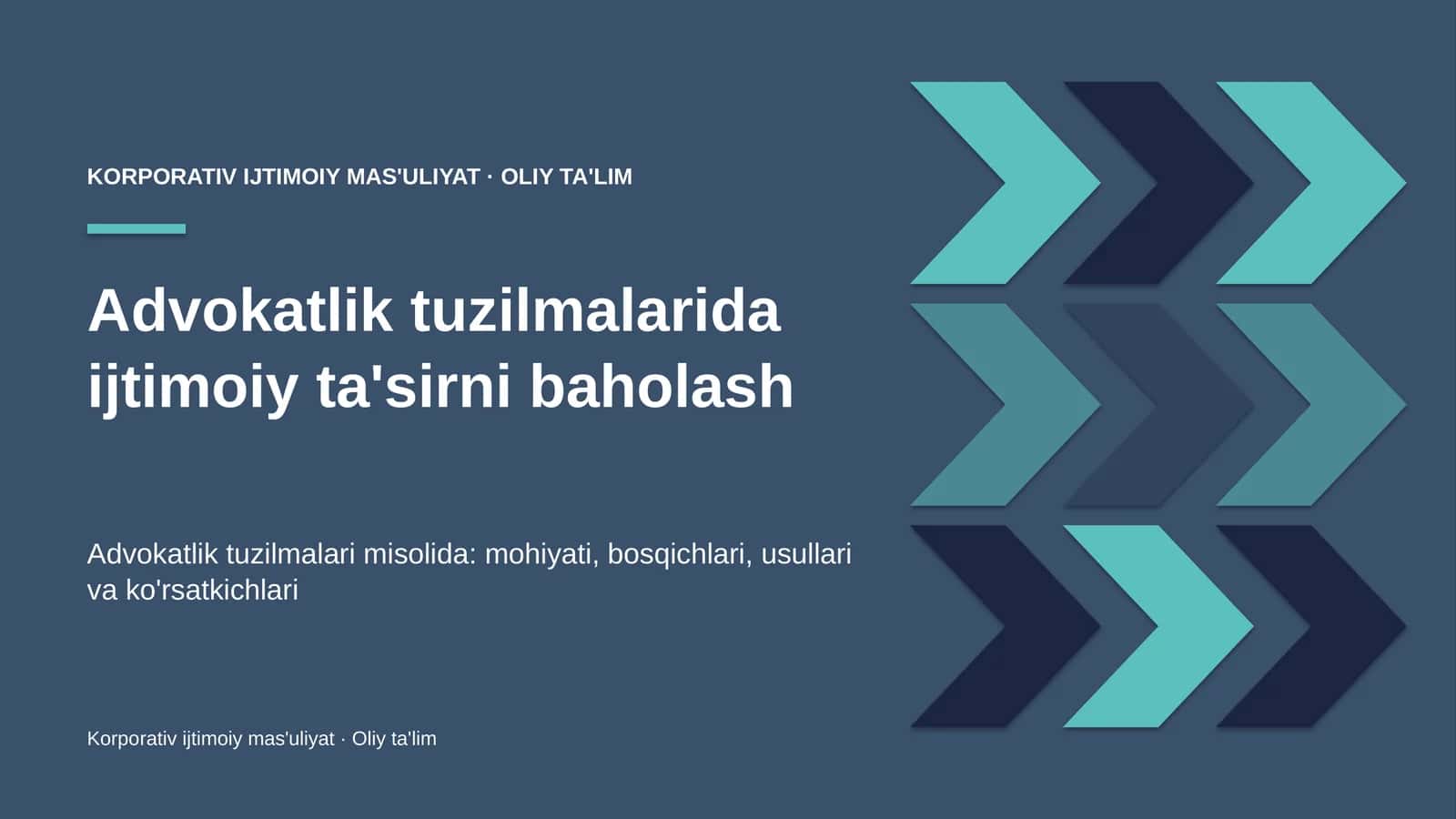 advokatlik tuzilmalarida ijtimoiy ta'sirni baholash 3042