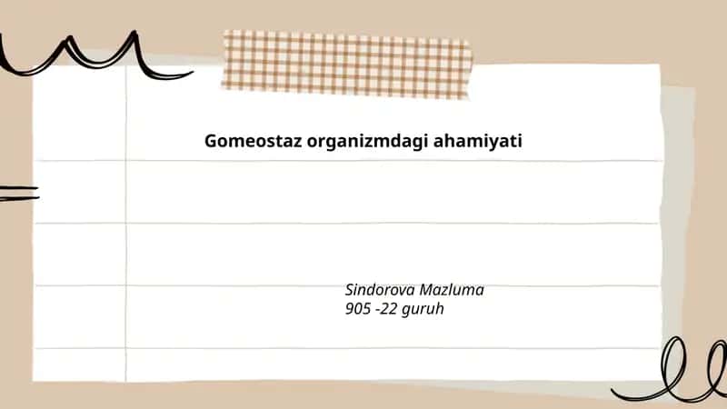 Gomeostaz: Tushuncha va Asosiy Printsiplar