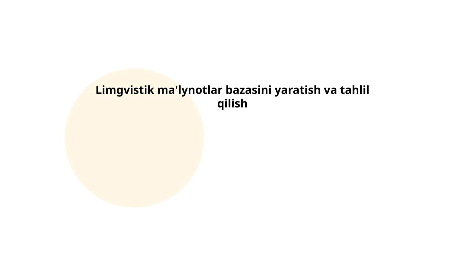 Korpus va ma'lumotlar bazasi yaratish metodologiyasi