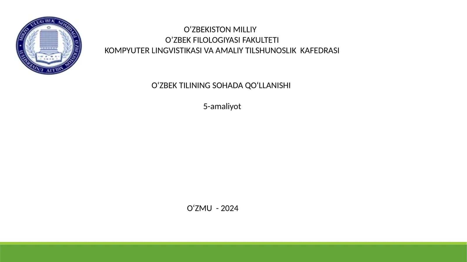 O‘ZBEKISTON VATANIM MANIM