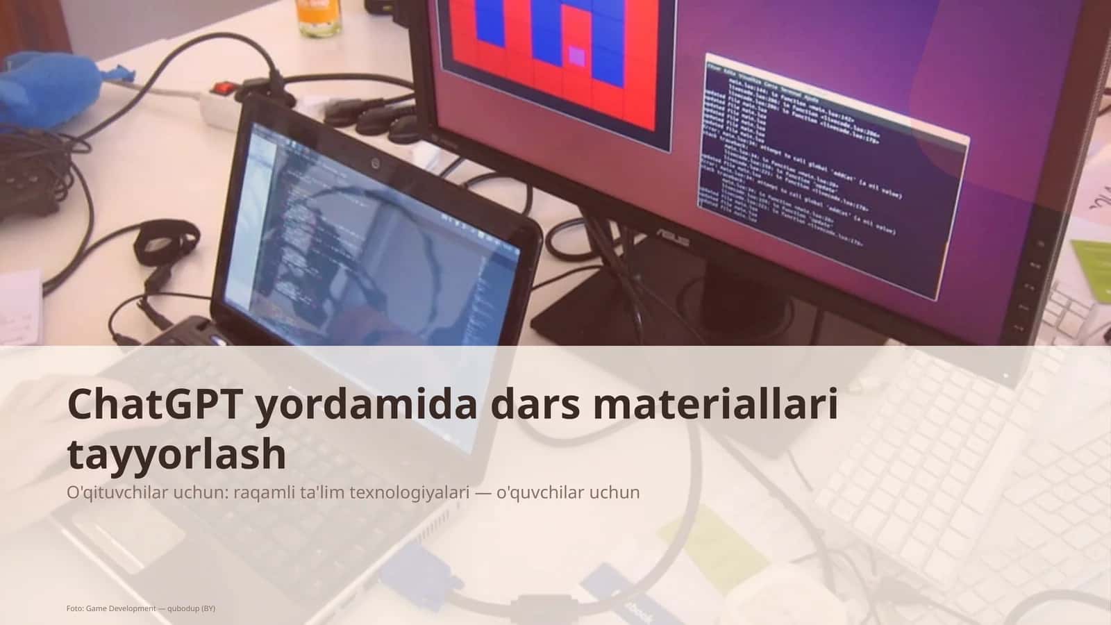 ChatGPT yordamida dars materiallari tayyorlash