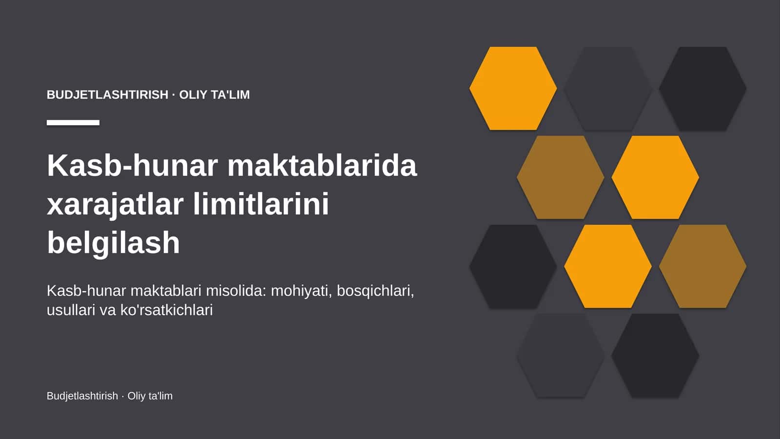 Kasb-hunar maktablarida xarajatlar limitlarini belgilash