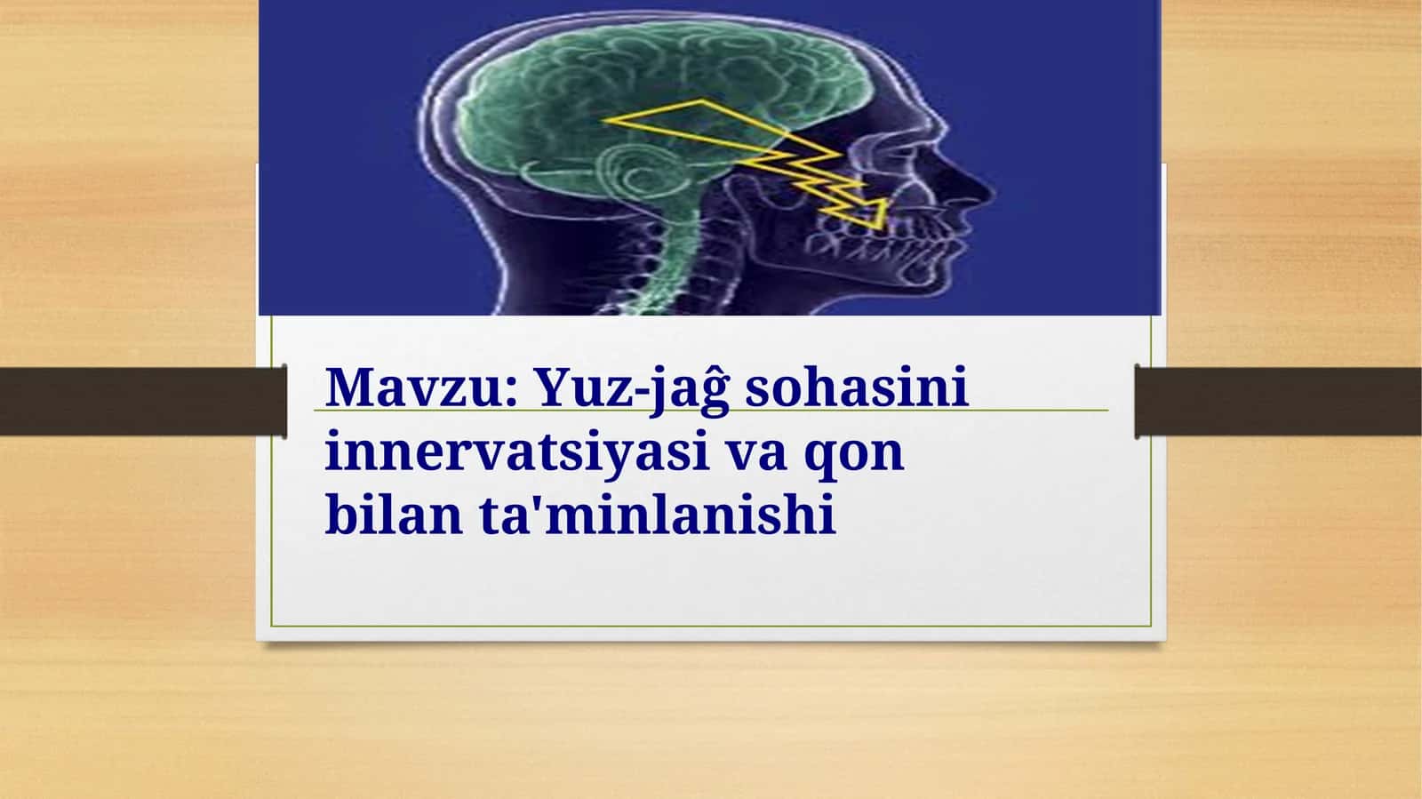 Yuz-jaĝsohasini innervatsiyasi va qon bilan ta'minlanishi