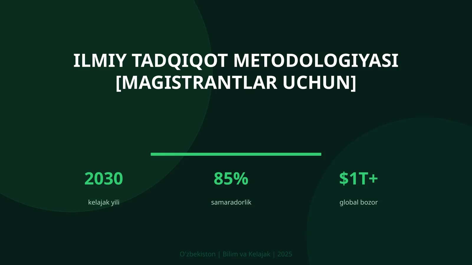 Ilmiy tadqiqot metodologiyasi [magistrantlar uchun]