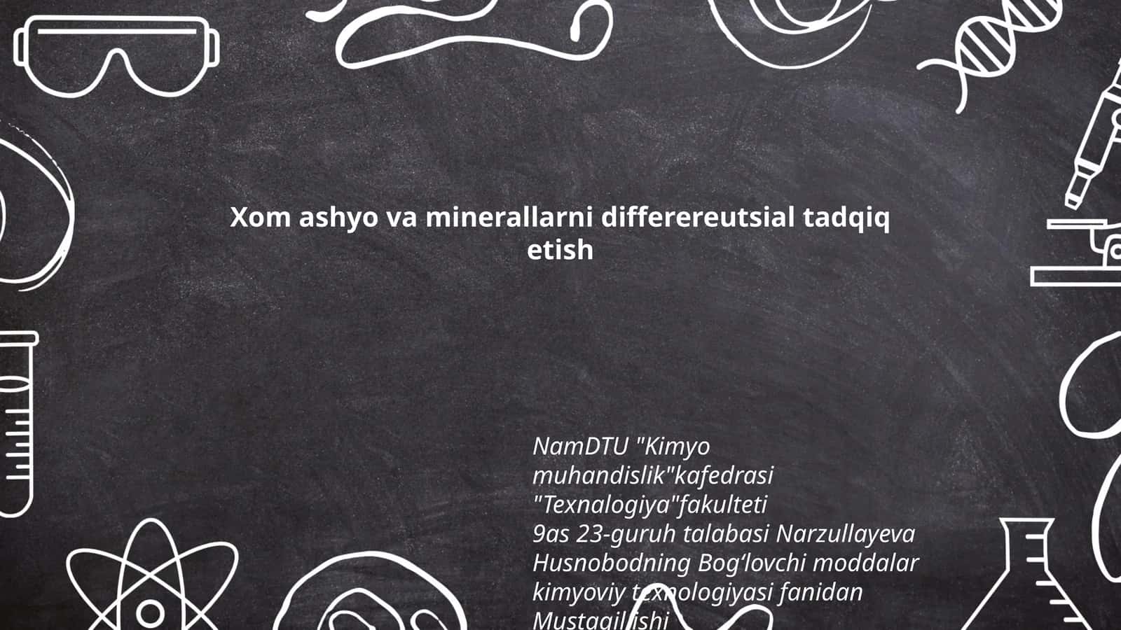 Xom ashyo va minerallarni differentsial tadqiq etish
