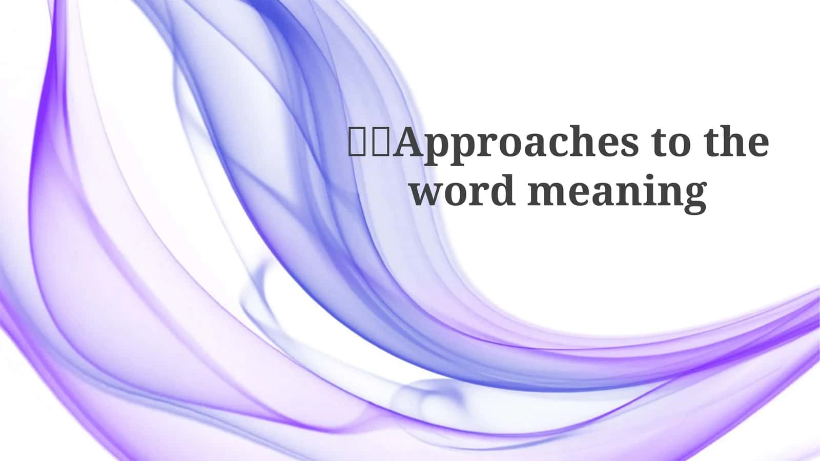 Compositional Theory of Meaning