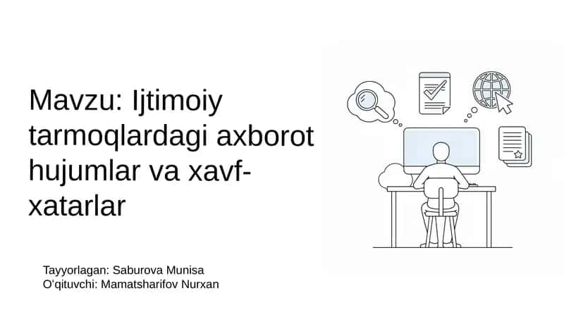 Ijtimoiy tarmoqlardagi axborot hujumlar va xavf-xatarlar