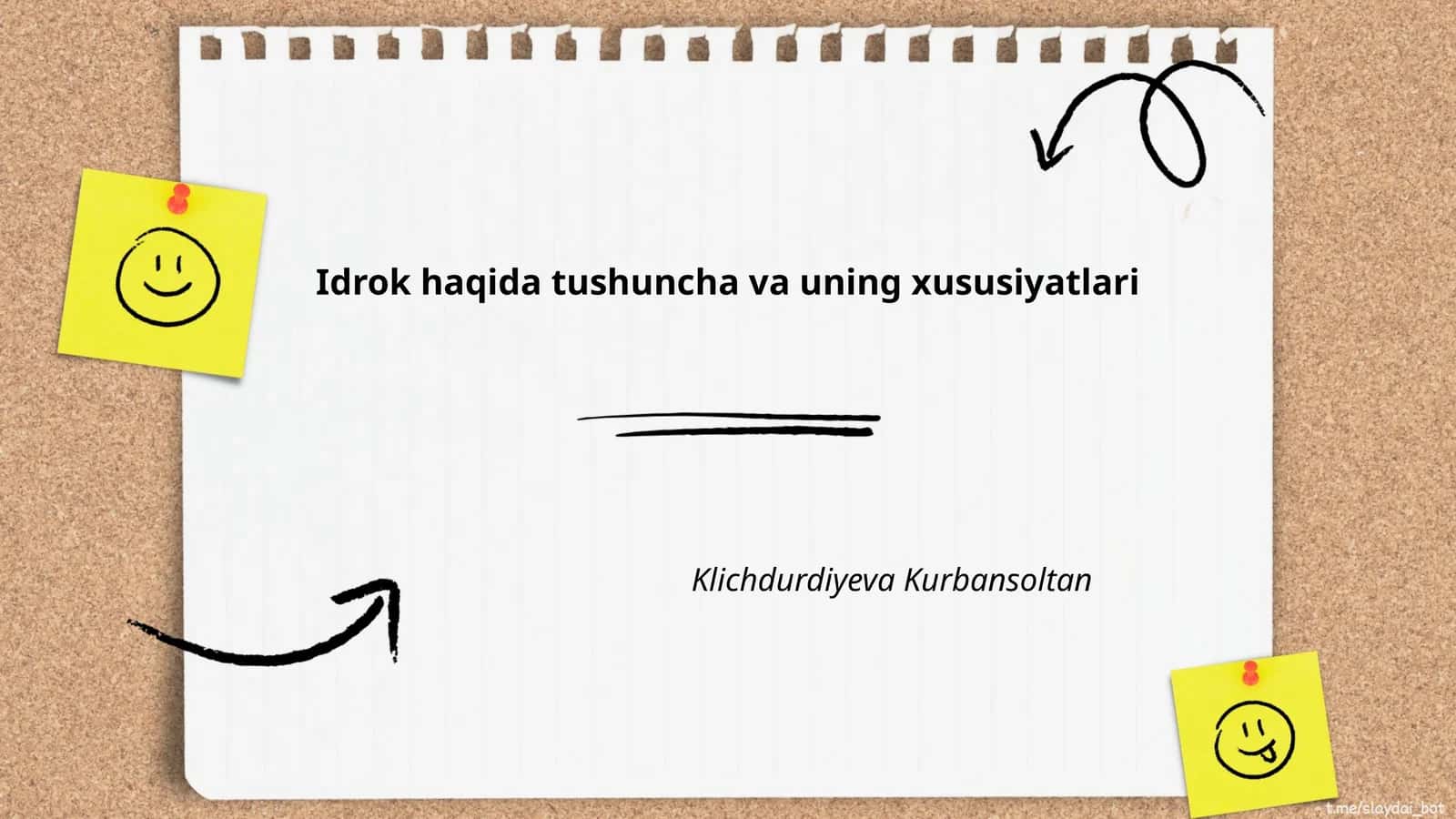 Idrok haqida tushuncha va uning xususiyatlari