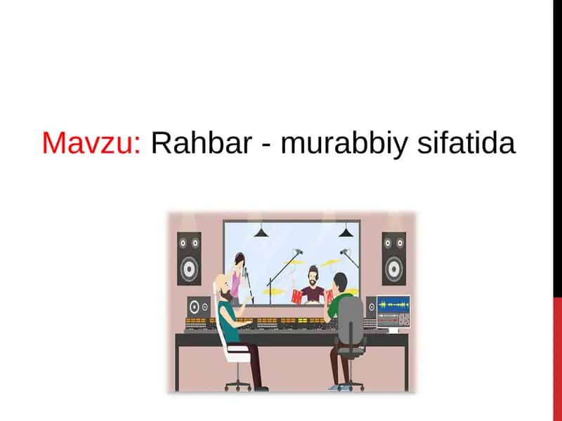 Rahbar-murabbiy sifatida