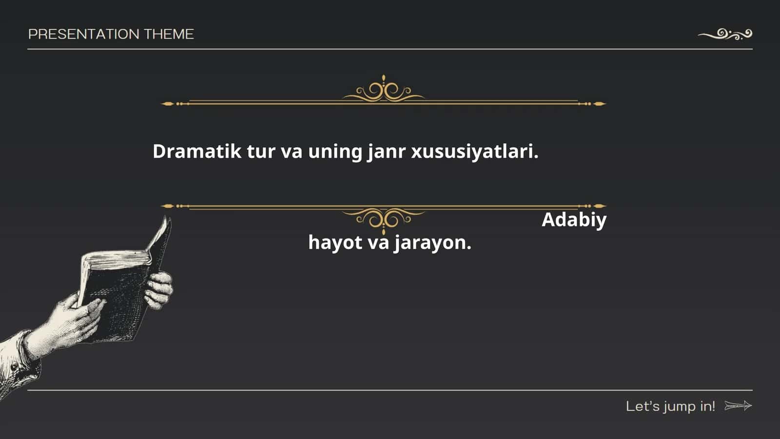 Dramatik tur va uning janr xususiyatlari