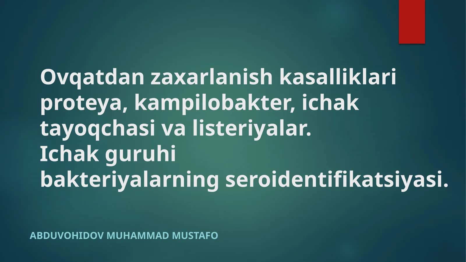 Ovqatdan zaharlanish kasalliklari