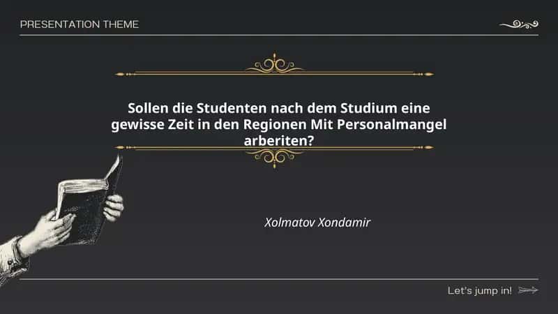 Ethische Rechtfertigung einer Arbeitspflicht für Absolventen in Regionen mit Personalmangel