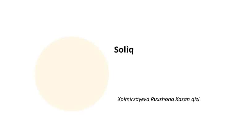 Soliq qonunchiligi va soliq siyosati