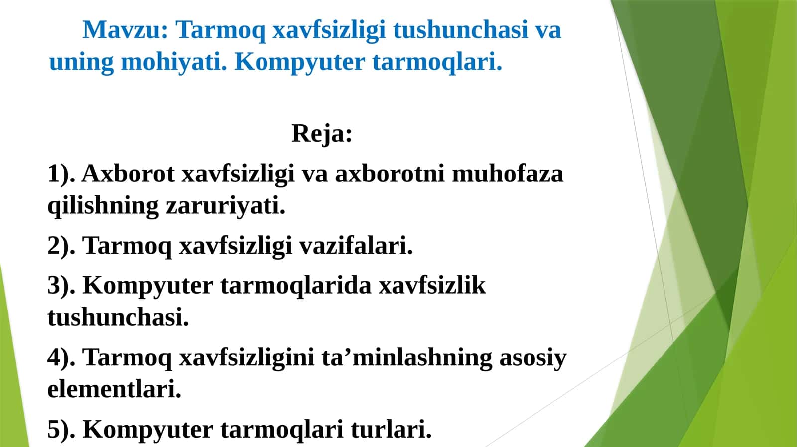 Tarmoq xavfsizligi