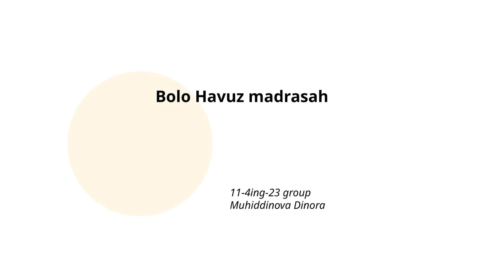 Bolo Havuz Madrasah
