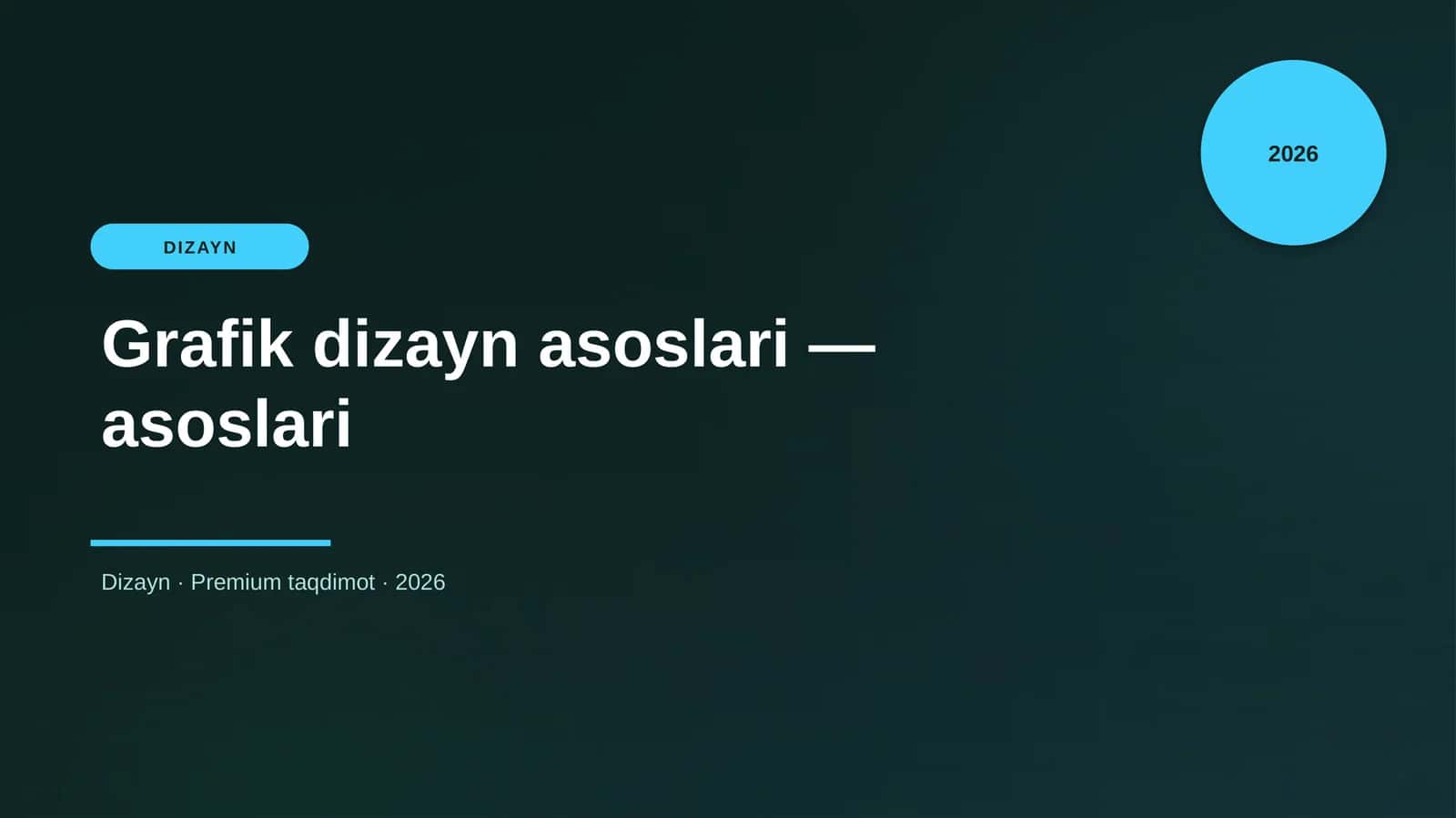 Grafik dizayn asoslari — asoslari
