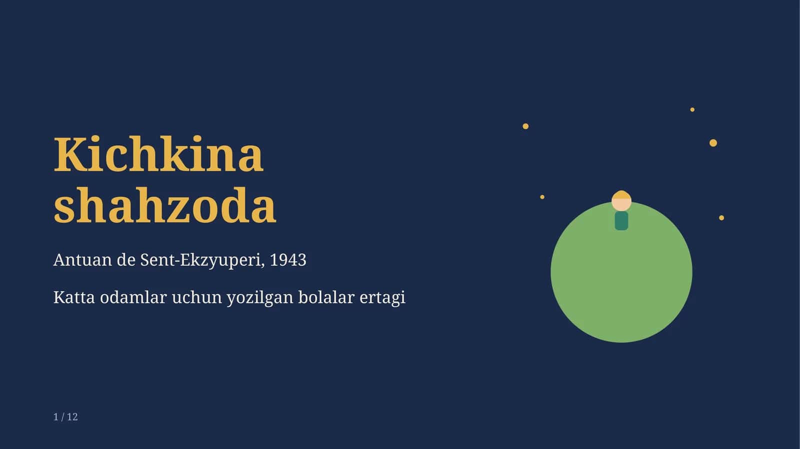 Kichkina shahzoda asari bo'yicha taqdimot