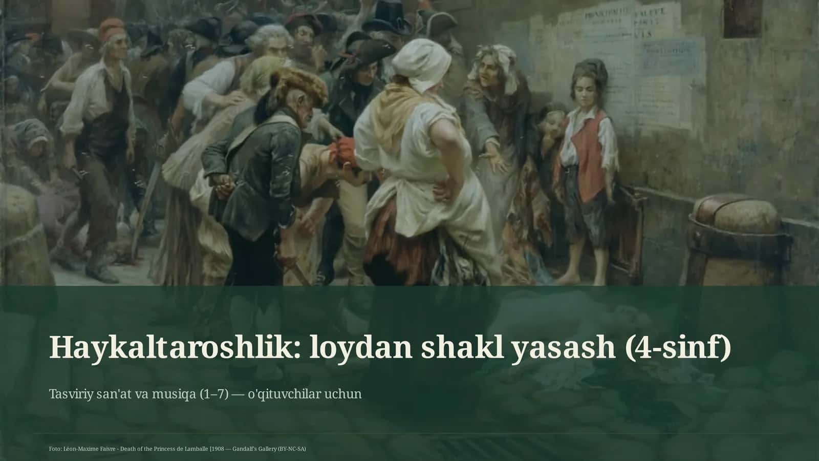 Haykaltaroshlik: loydan shakl yasash (4-sinf)
