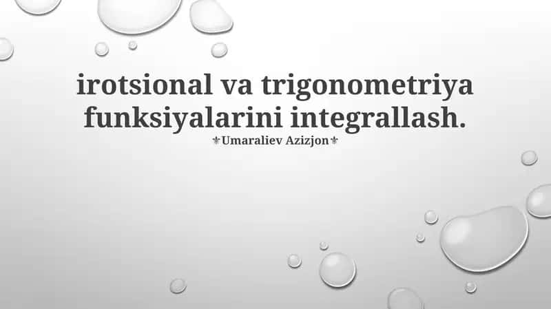 Takomillashgan Usullar