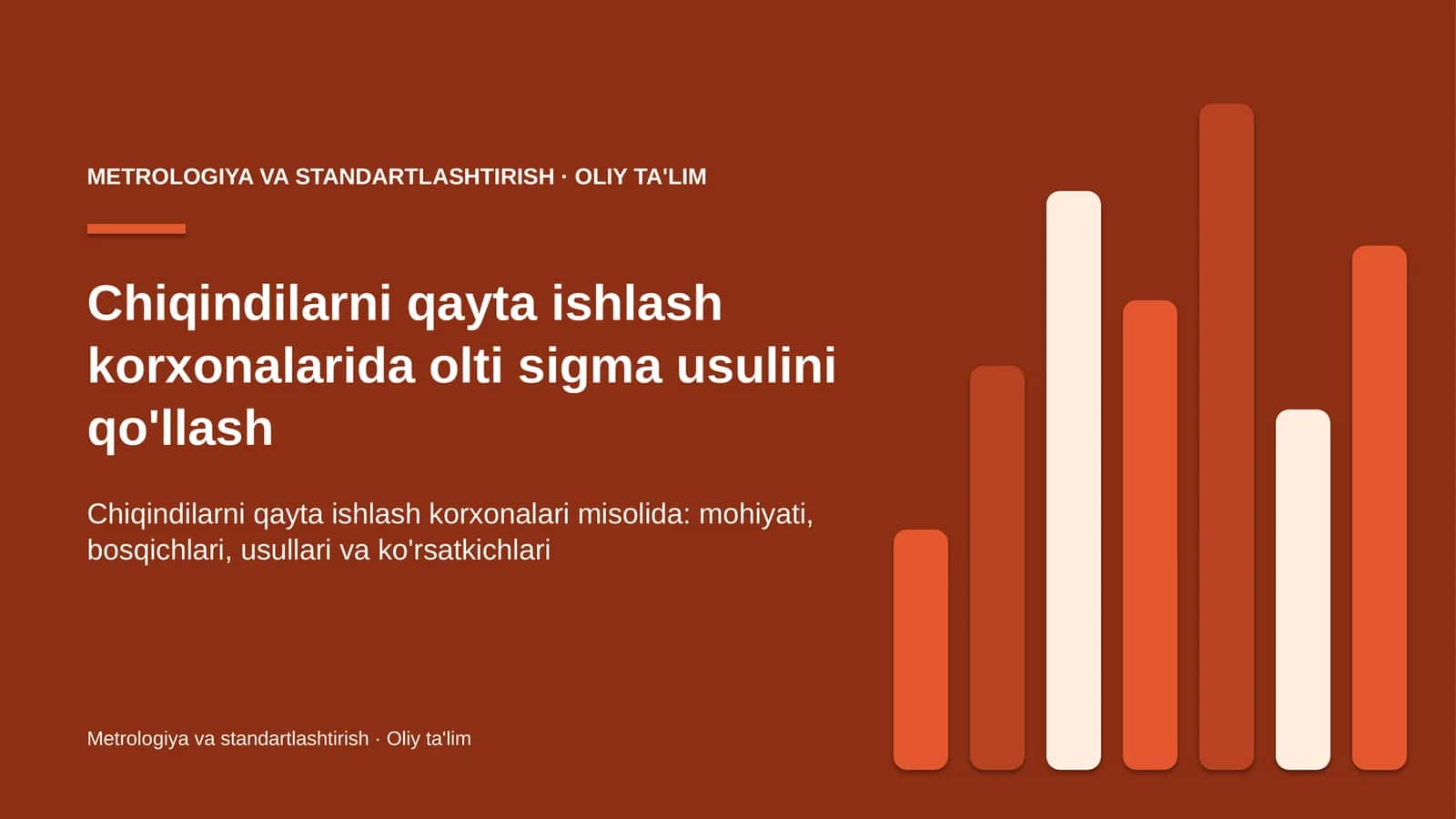 chiqindilarni qayta ishlash korxonalarida olti sigma usulini qo'llash 2760