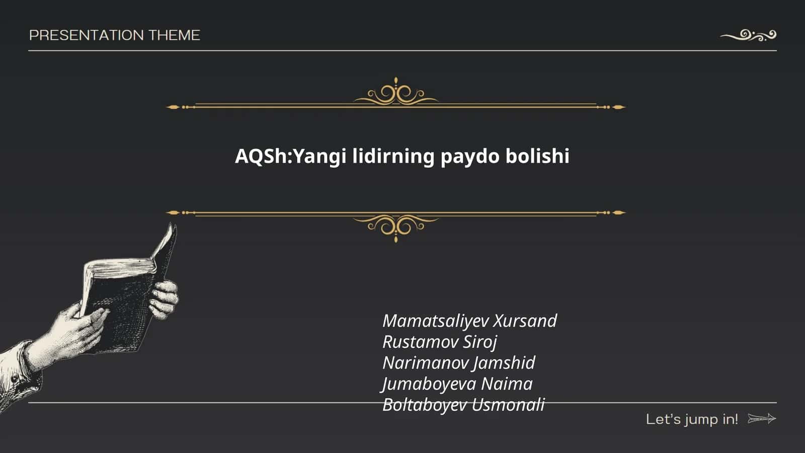 AQSh:Yangi lidirning paydo bolishi
