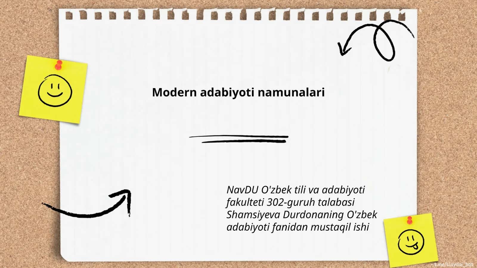 Modern adabiyoti namunalari