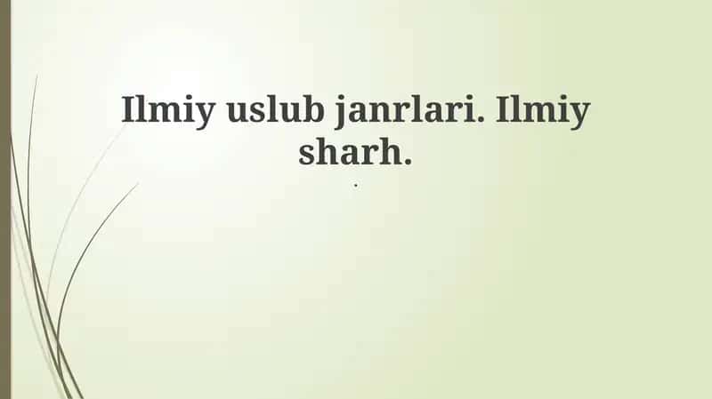 Ilmiy uslub janrlari