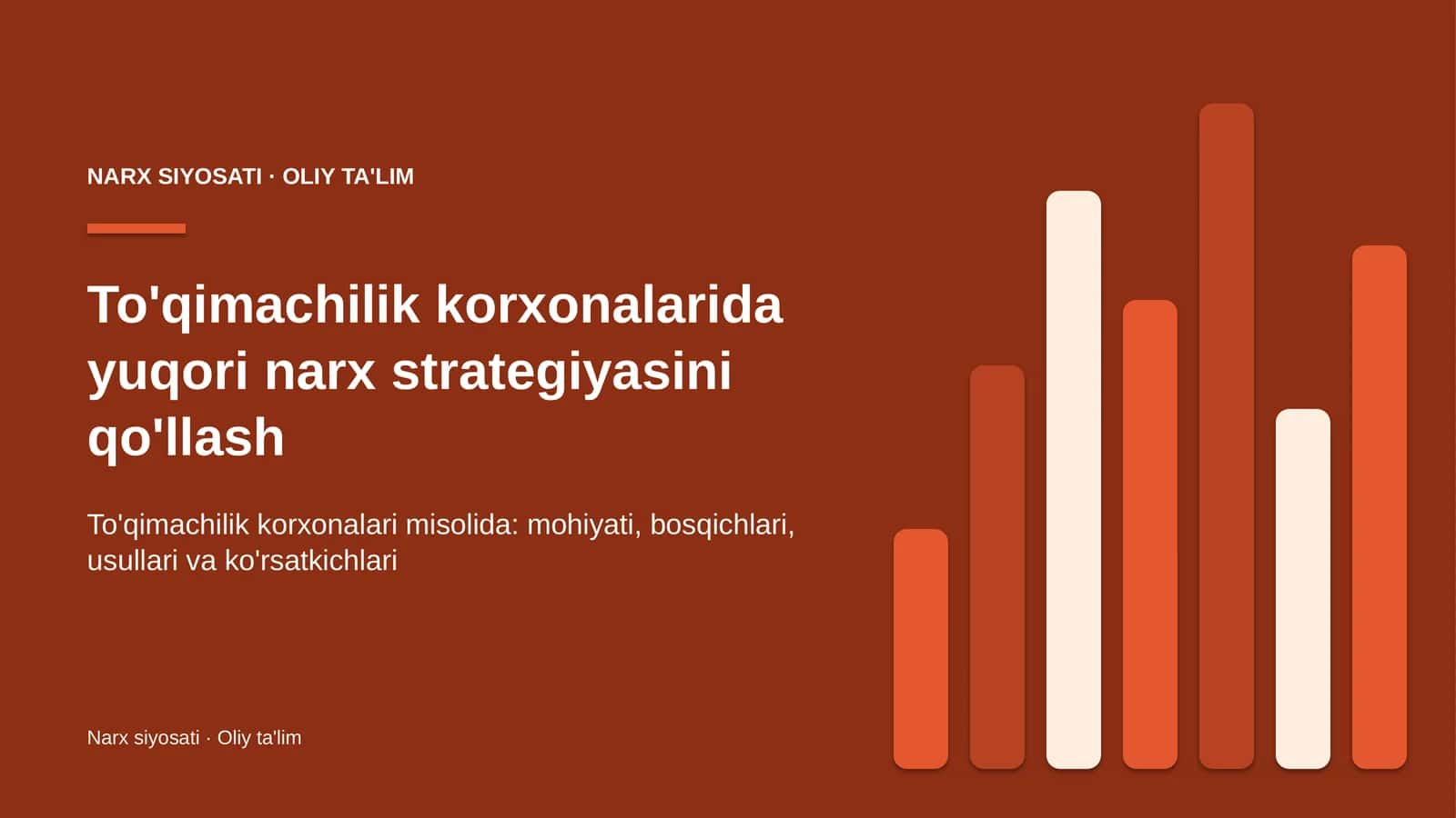 to'qimachilik korxonalarida yuqori narx strategiyasini qo'llash 1088