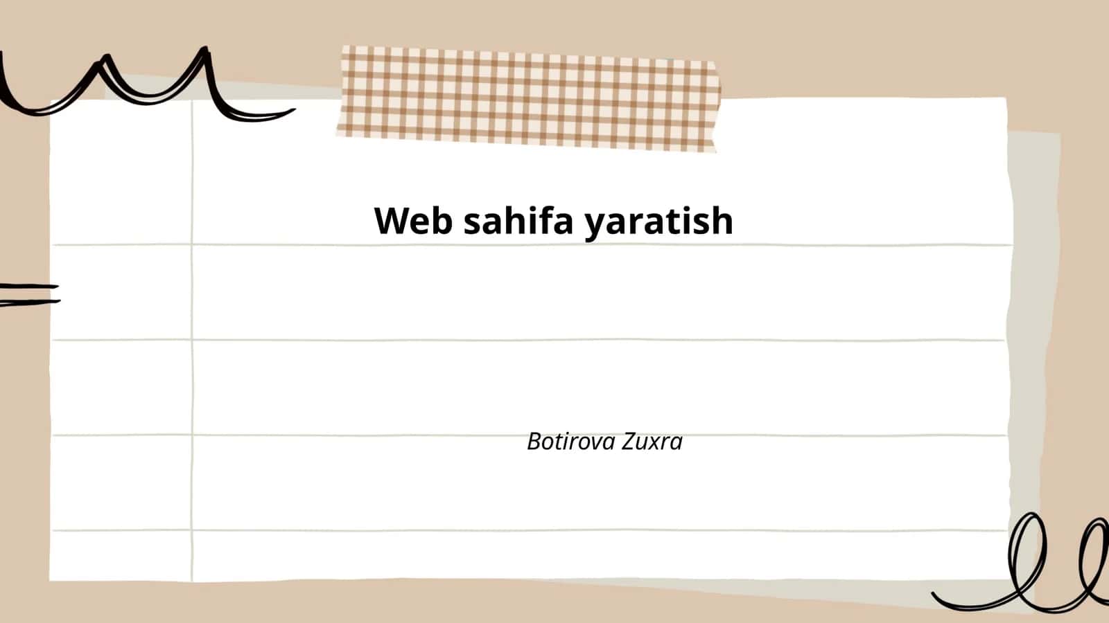 HTML asoslari