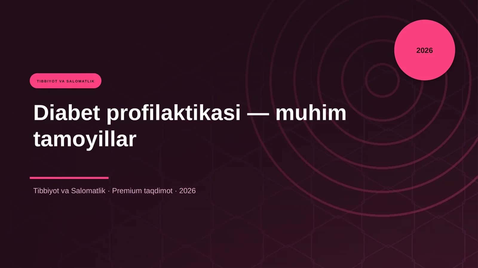 Diabet profilaktikasi — muhim tamoyillar
