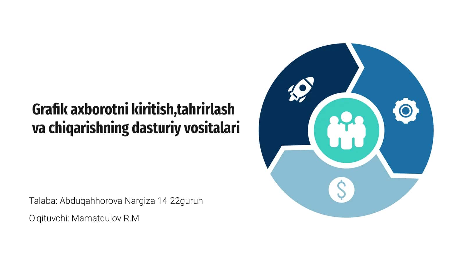 Grafik axborotni kiritish, tahrirlash va chiqarishning dasturiy vositalari