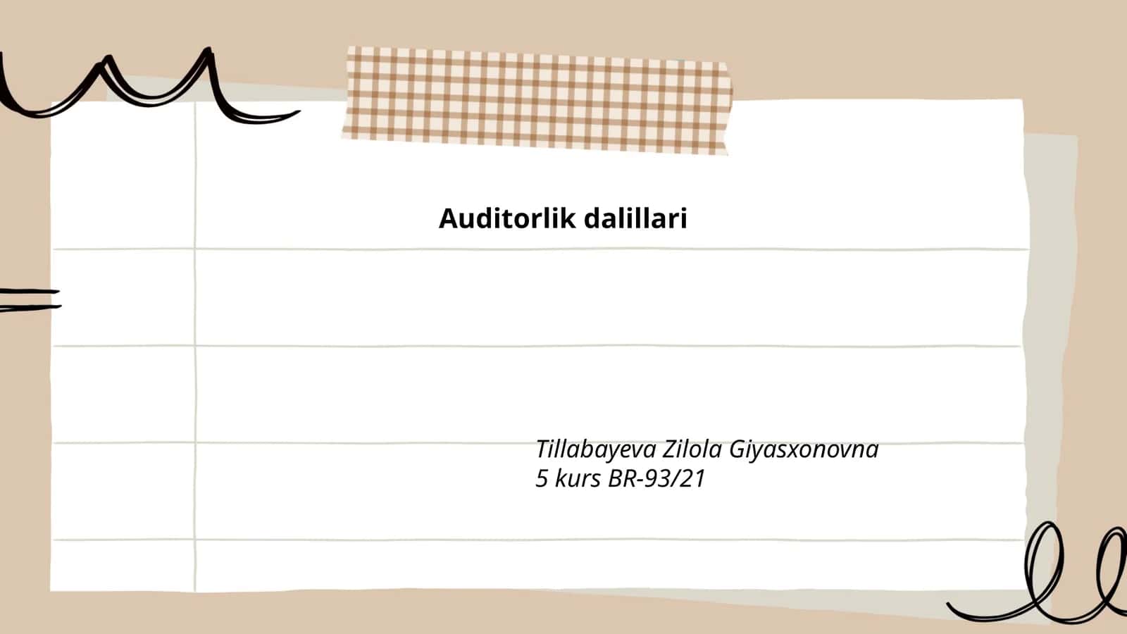 Auditorlik dalillari