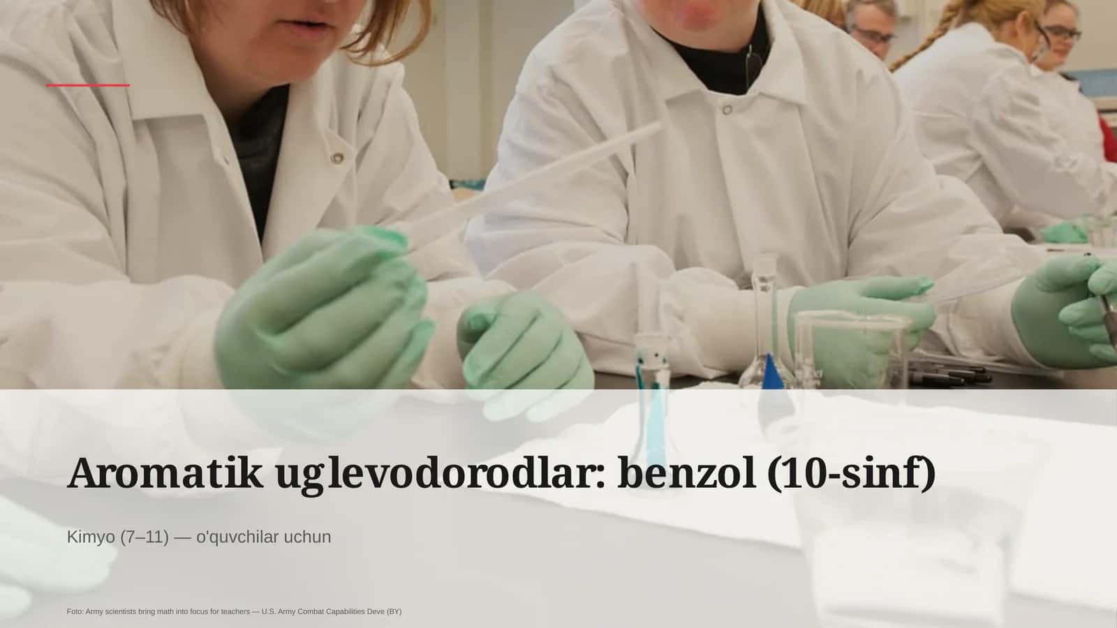 Aromatik uglevodorodlar: benzol (10-sinf)