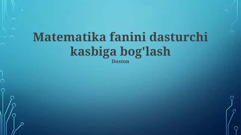 Dasturchi Asboblar To'plami