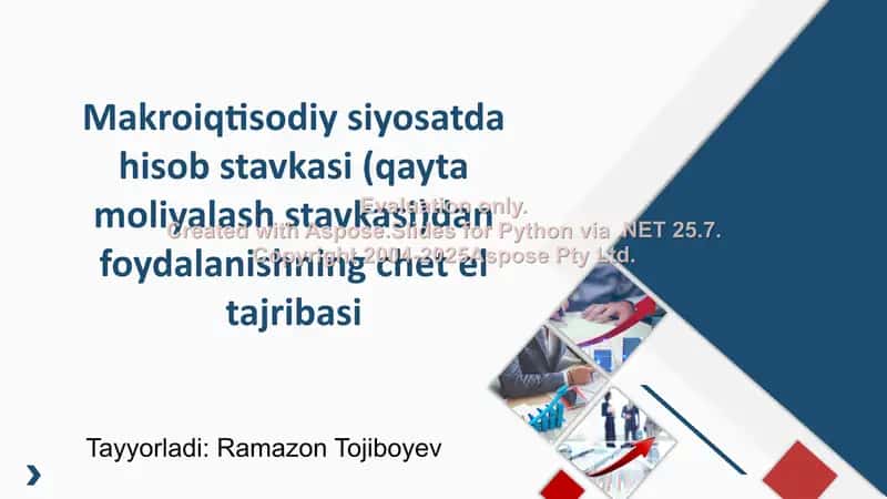 Makroiqtisodiy siyosatda hisob stavkasi (qayta moliyalash stavkasi)dan foydalanishning chet el tajribasi