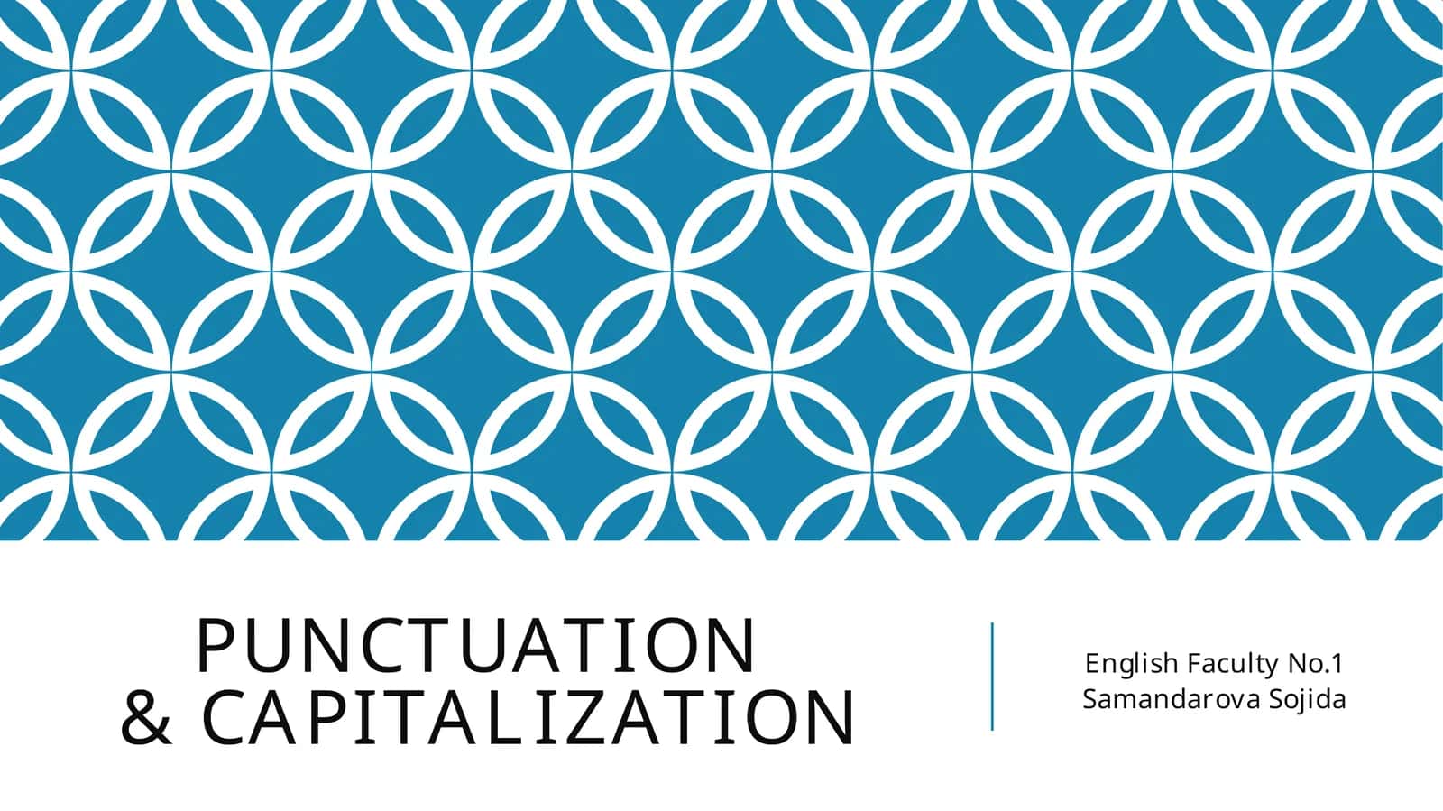 Punctuation & Capitalization