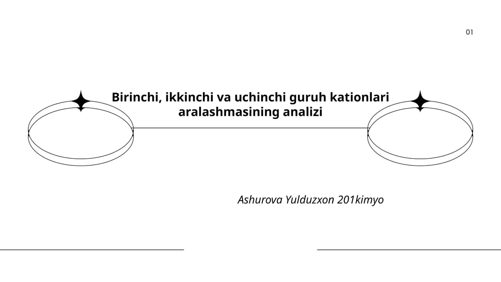 Birinchi, ikkinchi va uchinchi guruh kationlari aralashmasining analizi