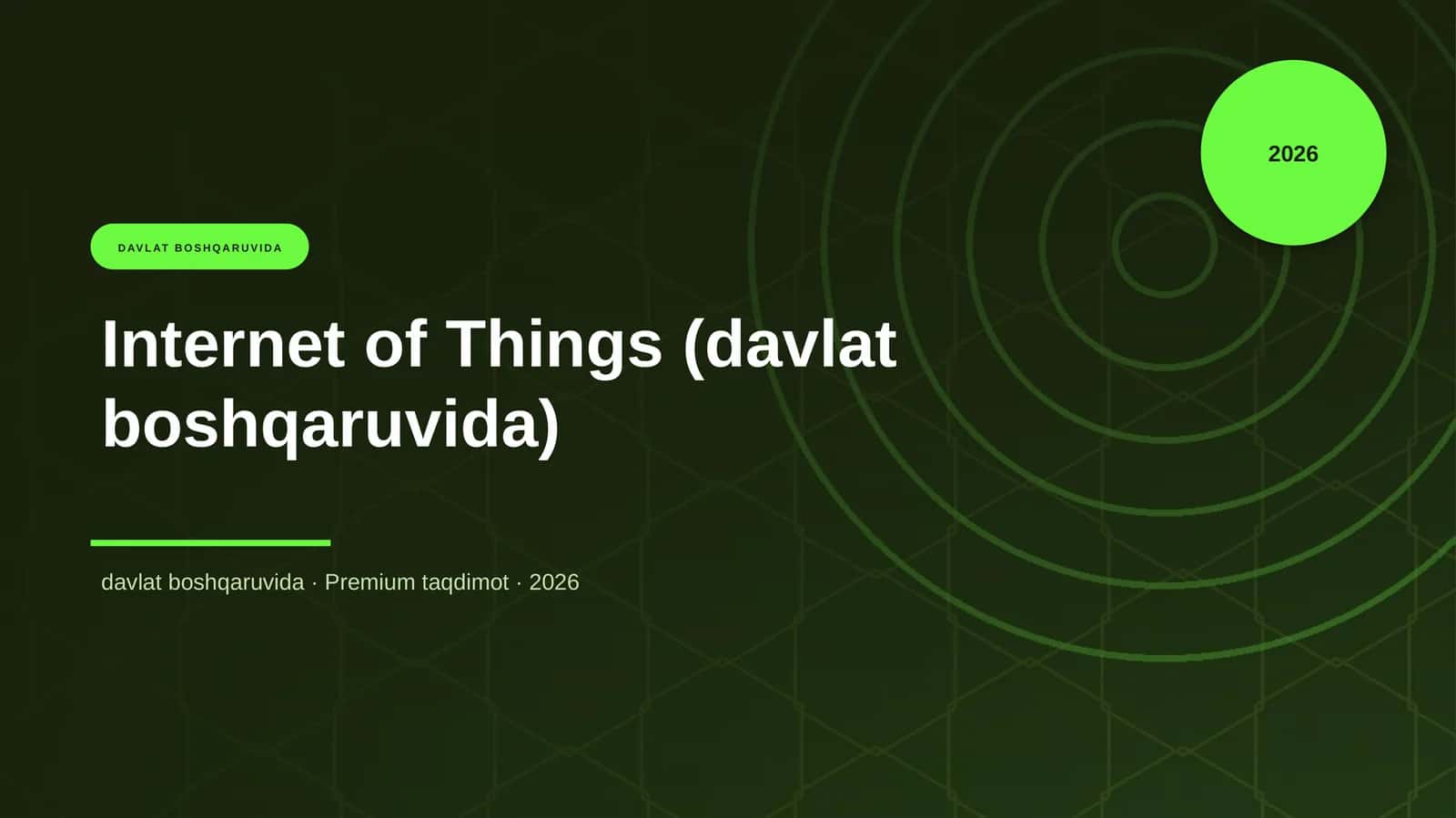 Internet of Things (davlat boshqaruvida)