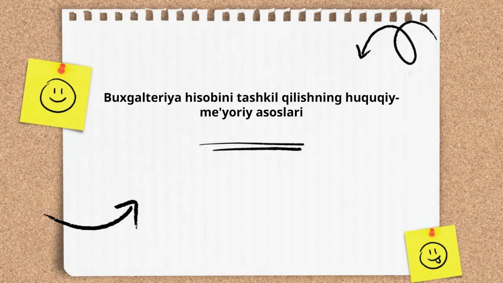Buxgalteriya hisobini tashkil qilishning huquqiy-me'yoriy asoslari