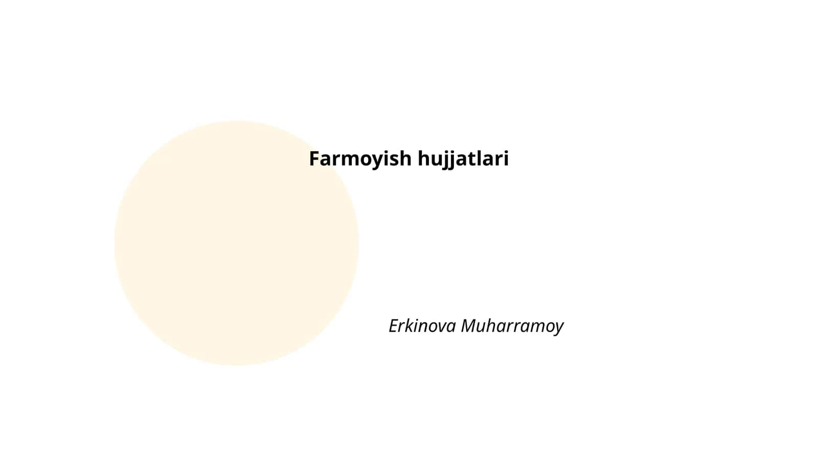 Farmoyish hujjatlari